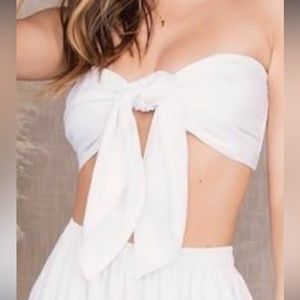 Tie front tube top